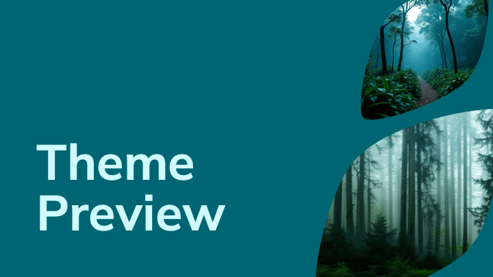 Turquoise blue organic design with leaf shapes and coastal nature photography